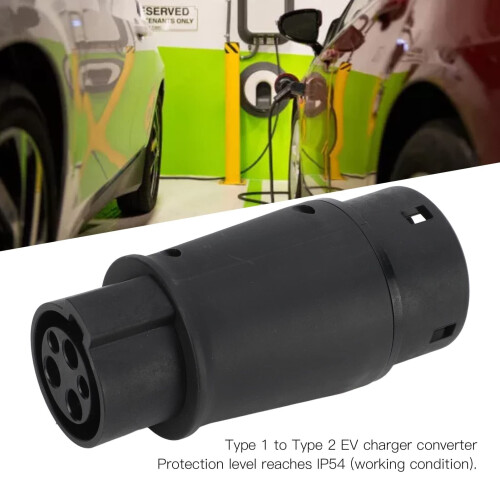 EV-opladeradapter, Type1 til Type2EV-stik Ladeadapter til elbiler IP54 16A32A240V Universal 1