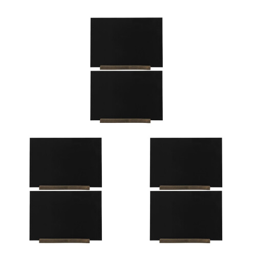 6Pcs Reusable Chalkboard Signs with Mdf Wood Base for Table Displays