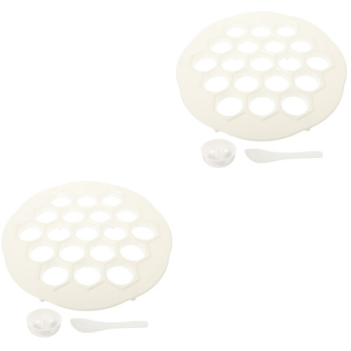 2Sets Witte Multi-Hole Dumpling Maker Voor Keuken, En 1
