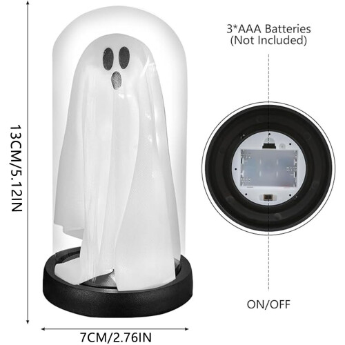 Φωτιστικό νυχτός Ghost Jar 5,1x2,8 ιντσών με απαλή λάμψη, παιδικό υπνοδωμάτιο, παιδικό 2
