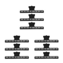 9Pcs Large Music Page Clips Black Metal Plastic Sheet Music Holders
