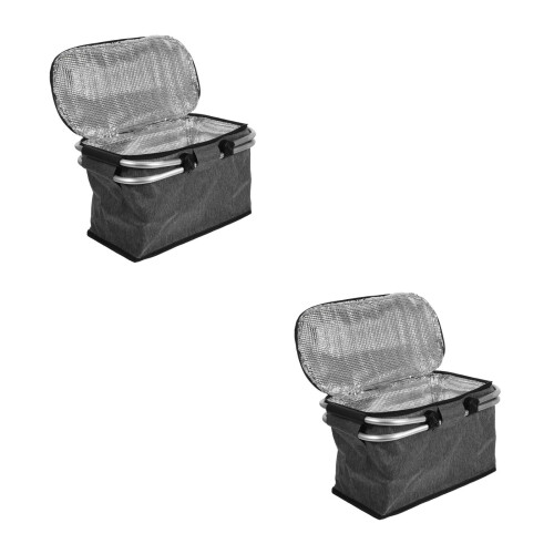 2Pièces Panier Réfrigérant Pliant Grand Volume Pour Camping 2