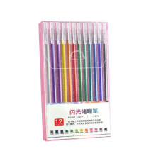Flash Gel Pen Color Pen Shiny Highlighter for Crafting & Doodling, 5ml Gel Ink, Smooth Gliding, Vibrant Colors, DIY Ideal