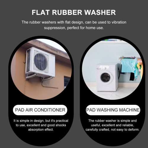 Rubber Washers Flat Heavy Duty Abrasion Resistant 8 Pcs 1