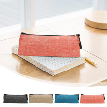 3D Triangle Pattern Canvas Pen Organizer Large Capacity Storage Case for Writing Tools & Office Supplies