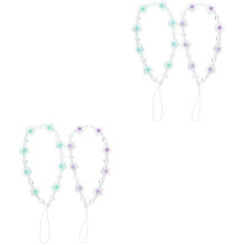 unbranded 4 pcs Phone Lanyards Phone Wrist Hanging Straps Phone Case Wrist Lanyards Flower Phone Straps