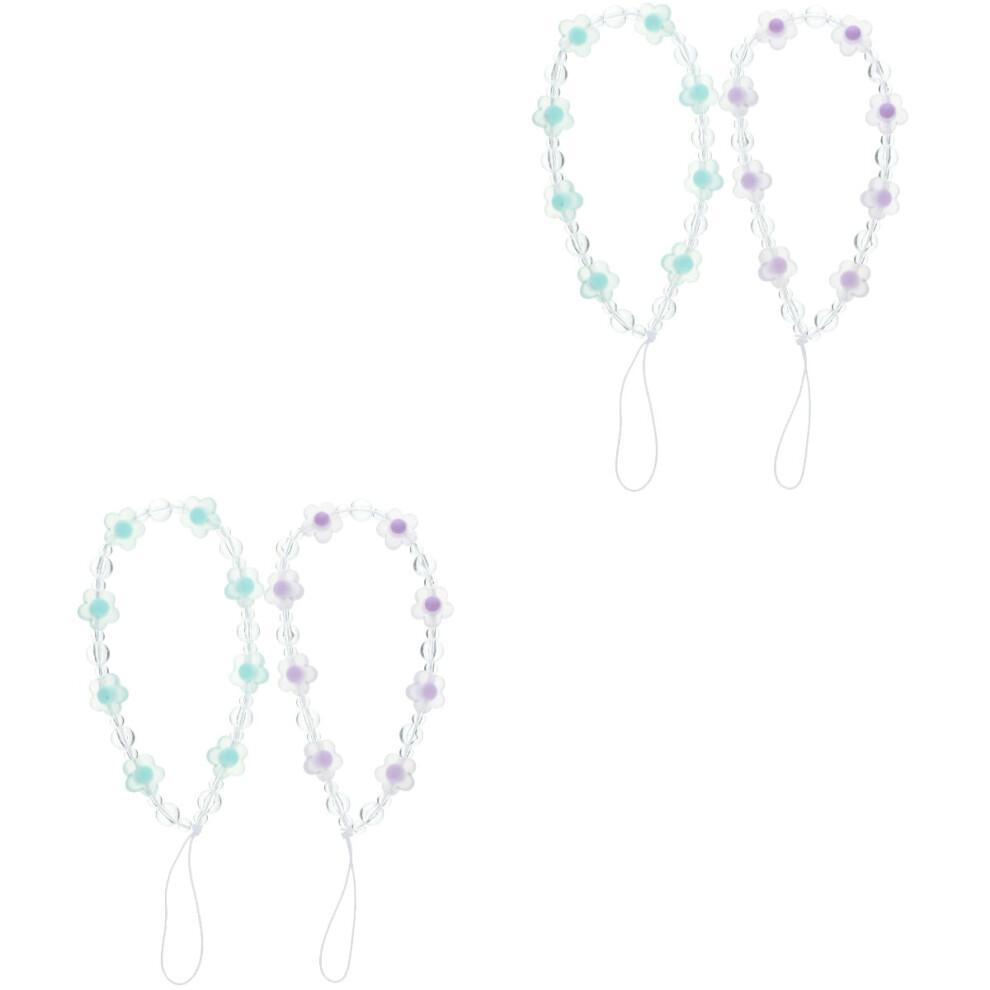 4 Pcs Phone Lanyards Phone Wrist Hanging Straps Phone Case Wrist Lanyards Flower Phone Straps 9341593645713