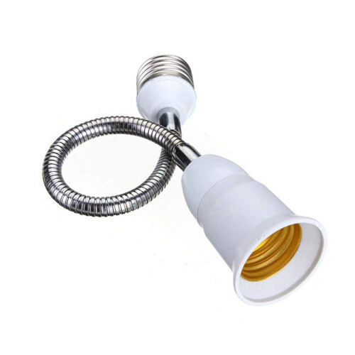 E26 to E26 Light Socket Extender, Flexible Extension Socket Adapter for Medium Base Lamps Bulb Security Cameras Home Corners (30CM/12inch, 1 Pack) 2