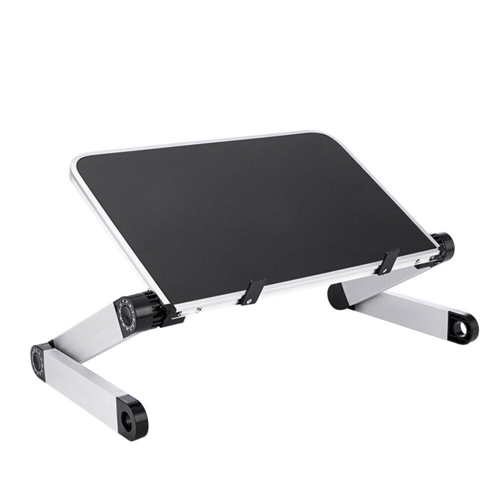 Portable Adjustable Aluminum Laptop Desk Stand Table Vented Ergonomic Stand (Black) Black 9362892431197