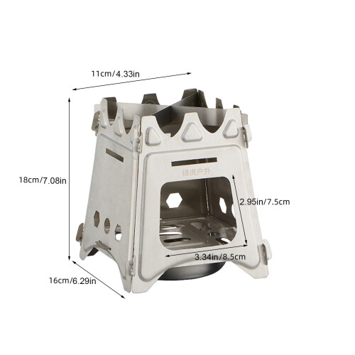 Portable Camping Stove Stainless Steel Foldable 1 Unit 2