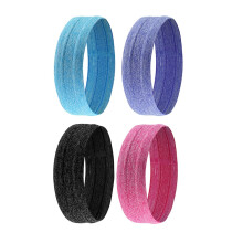 4pcs Headbands Non Anti Sweat Sports Headband Elastic Headdress Headwear Lightweight Head Wrap for Yoga Running Fitness Exercise