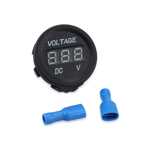 2Pièces Voltmètre Digital Étanche Noir Pour Auto 6-30V 2