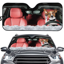 Funny Animal Driving Windshield Shade – Foldable, UV & Heat Blocking, Easy Install, Compatible with Most Cars