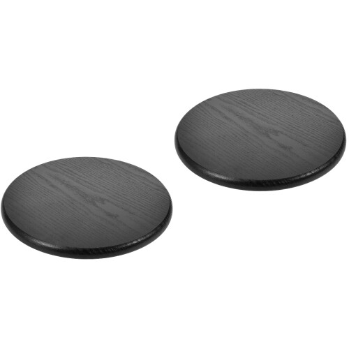 2Pièces Assise Bois Rond Noir Facile À Installer 2
