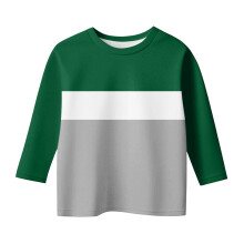 Green Lounge Kids Thermal Tops Boat Neck 3/4 Sleeve