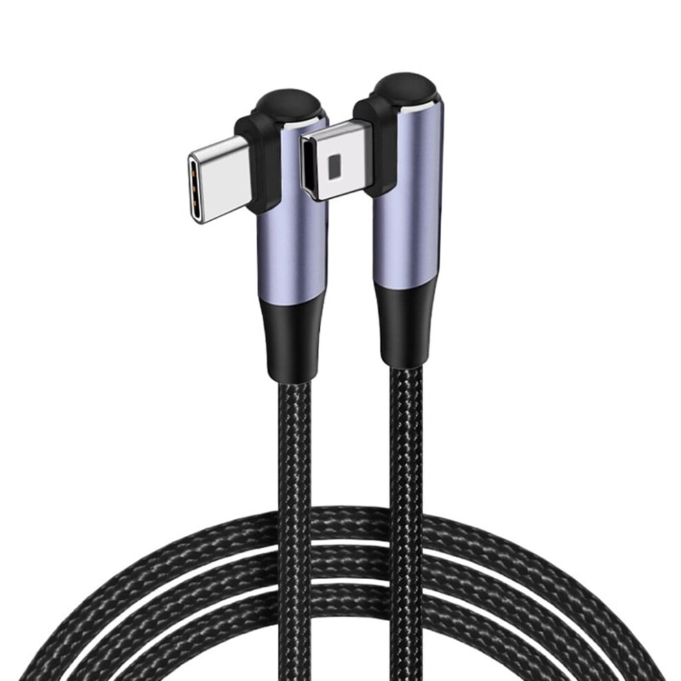 Usb 2.0 Type C To Usb Data Transfer Cable, Right Angle Connectors Cord For Cameras And Game Controllers 9132278030517