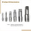 6-Piece NPT Pipe Thread Repair Kit with Extractor Tools, 6 Sizes, Steel, Compact Case 2