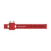 Aluminum Alloy Precision Pocket Ruler Woodworking Positioning Scribing Gauge Carpenter Markinig Ruler