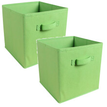 6/4/3/2/1pcs Collapsible Storage Cubes, 11", Heavy-Duty Fabric Bins with Handles, Multi-Color, for Shelves, Closet, Utility & Storage Rooms