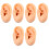 6Pièces Modèles Silicone Clair Pour Pratique Perçage 3