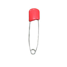Diaper Pins, 1 Pc Safety Pins, Diaper Pins for Cloth Diapers, Heavy Duty, Stainless Steel, ABS Plastic, Safe Locking Closures, 2.1 Inch, Pink