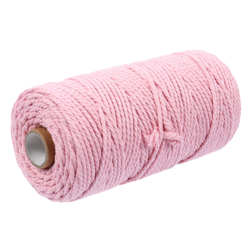 Corde Coton Macramé Rose 3Mm Résistante Pour Projets DIY 1
