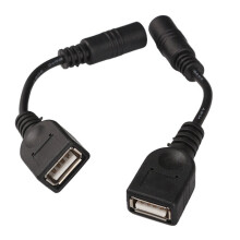 2pcs DC Female to USB Male Cable for Laptop