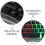 2Pièces Clavier Ordinateur Noir USB Antidérapant Métal+abs Gaming 7