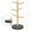 Bamboo Mug Holder - Black Coffee Mug Tree Stand for Countertop - Organizer 6