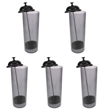 5Pcs Plastic Straw Organizer Grey Compact Holder for Kitchen Counter