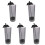 5Pcs Plastic Straw Organizer Grey Compact Holder for Kitchen Counter 1