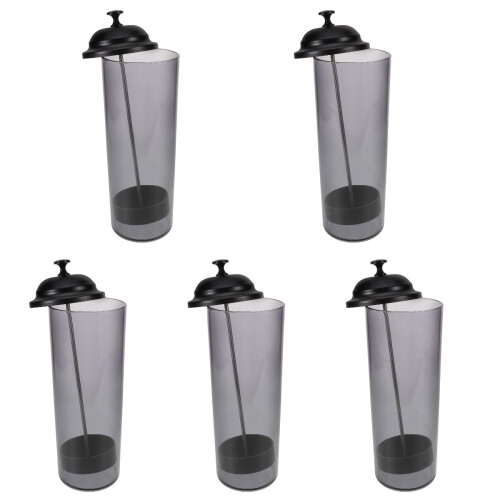 5Pcs Plastic Straw Organizer Grey Compact Holder for Kitchen Counter