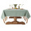 Rectangle Tablecloth with Pompom Tassel Washable Fabric 3