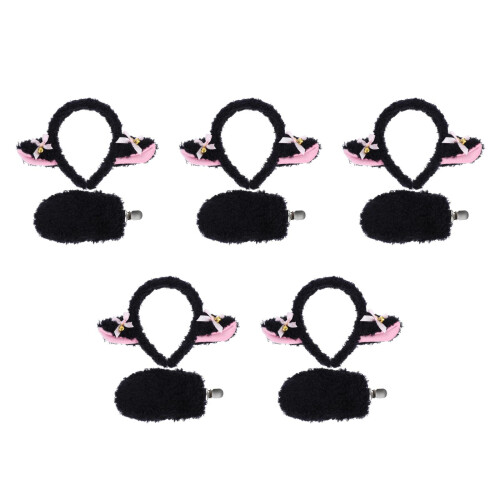 5Ensembles Ensemble Costume Oreilles Et Queue En Tissu 2