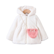 Girls Winter Jacket Girls' Autumn And Cartoon Hooded Coat with Satchel Cute Coat