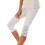 Caveitl Plus Size Capri για γυναίκες, Γυναικείο Σέξι Casual Μονόχρωμο Παντελόνι με Δαντέλα 3/4, 1