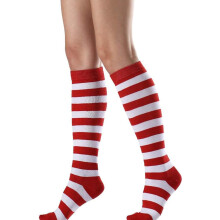 Womens Athletic Knee High Socks, Outdoor Sport Thigh High Stockings, Casual Stripes Tube Socks