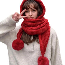 Winter Trapper Hat & Scarf Combo with Furry Lining, Windproof Insulated Ushanka for Skiing Camping Outdoor Sports