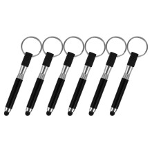 6PCS Keychain Capacitive Stylus Pen Keyring Touch Pen for Touch Screens Universal Stylus for Tablets and Phones Cute Keyring Pendant