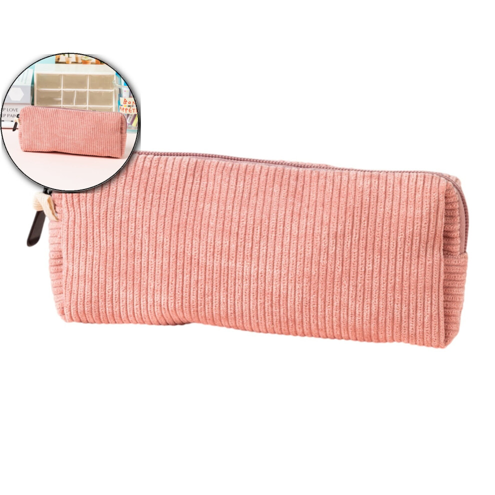 Corduroy Cosmetic Bag for Women â Small Zipper Makeup Pouch, Travel Toiletry & Purse Organizer