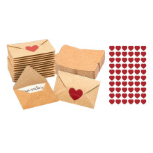 Blank I Love You Valentine Cards and Envelopes Set