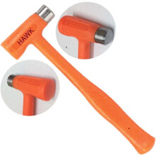 (20.3 cm) Deadblow Hammer/Mallet | Dual-Head 0.75" (1.9 cm) Alloy & 1" (2.5 cm) PVC | 12 oz Weight | Bright Orange Sure Grip Handle