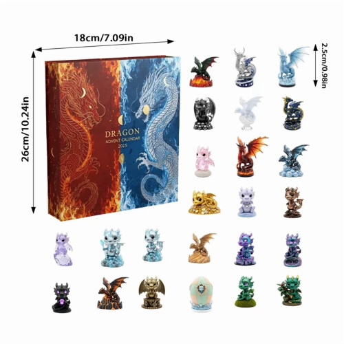 Ημερολόγιο Dragon Advent 2025 – Δώρο αντίστροφης μέτρησης 24 ημερών για παιδιά και 1