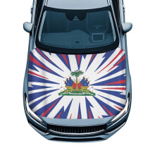 Kryt kapoty auta, omyvatelný, haitské logo, přenosný kryt kapoty auta, banner na kapotu auta, dekorace a ochranné kryty, snadná instalace