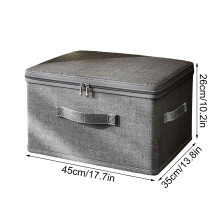 Foldable Storage Boxes with Lid and Handle, Clothing storage frames, Fabric Storage Containers for Clothes, Storage Bins with Zipper Portable