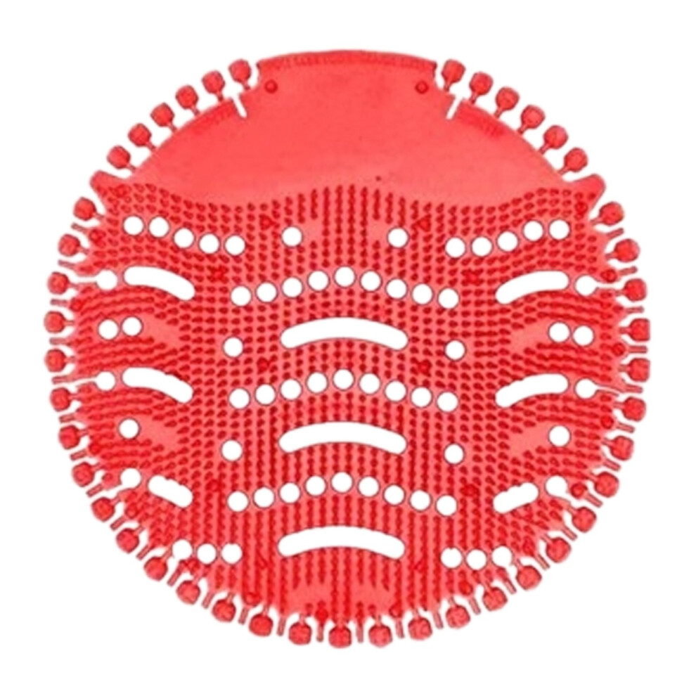 Urinal Screens With Deodorizer, Anti-Splash 3D Wave Pads Â Compatible With Standard Urinals, Red 9362892434044