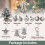 22-inch Flocked Mini Christmas Tree with 10-ft Warm White 5