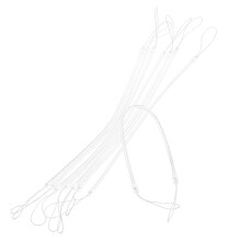 8Stk Federseil Pen Lanyard Weiß Für Alltagstab