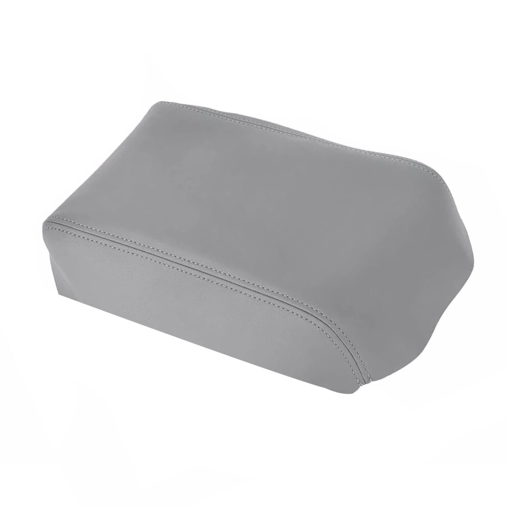 Center Console Lid Armrest Leather Cover Trim Replacement For Toyota 4Runner 2010-2023 Gray 9362892434280