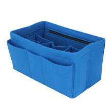Blauer Filz-Einsatzbeutel für Make-up-Aufbewahrung, Reisen, 20x15x8cm